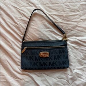 Michael Kors Navy Monogram Wristlet